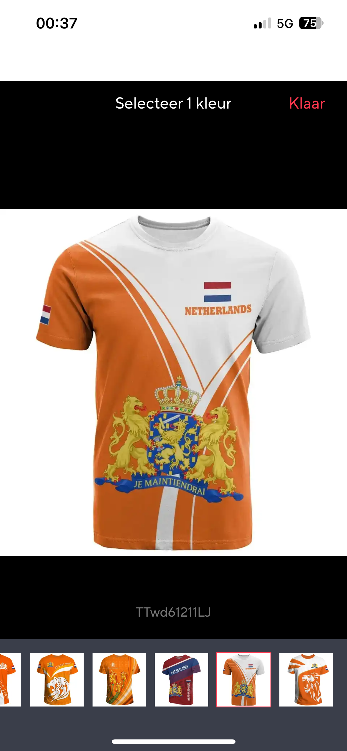 Oranje voetbal t-shirt’s