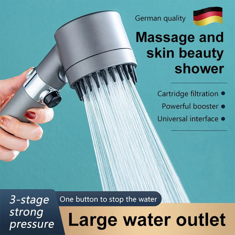 Berta® Shower - 4 in 1 Massage En Huid Schoonheid Multifunctionele Douchekop