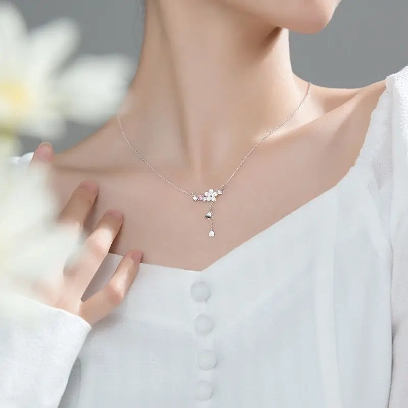 Cherry Blossom Oorbellen & Ketting