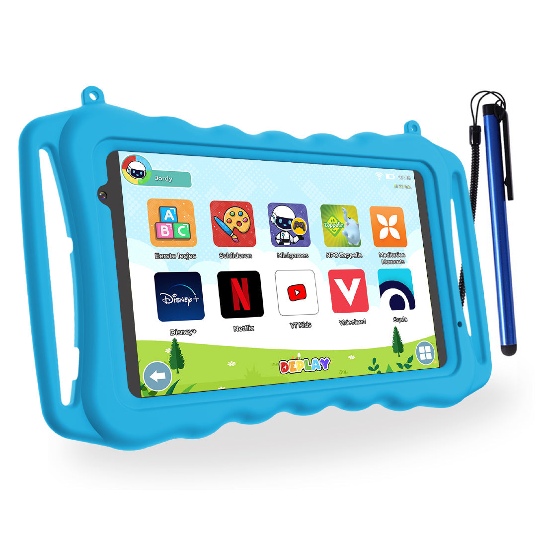 DEPLAY Kids Tablet SMART (7-8'') - Blauw - Rood - Roze