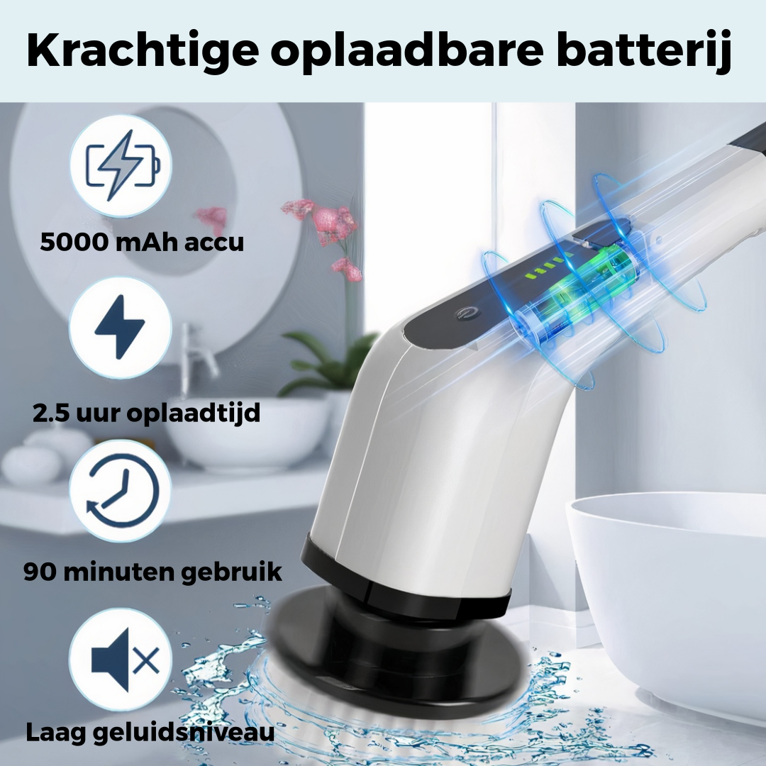 Elektrische Easy Schoonmaakborstel 7-delige set