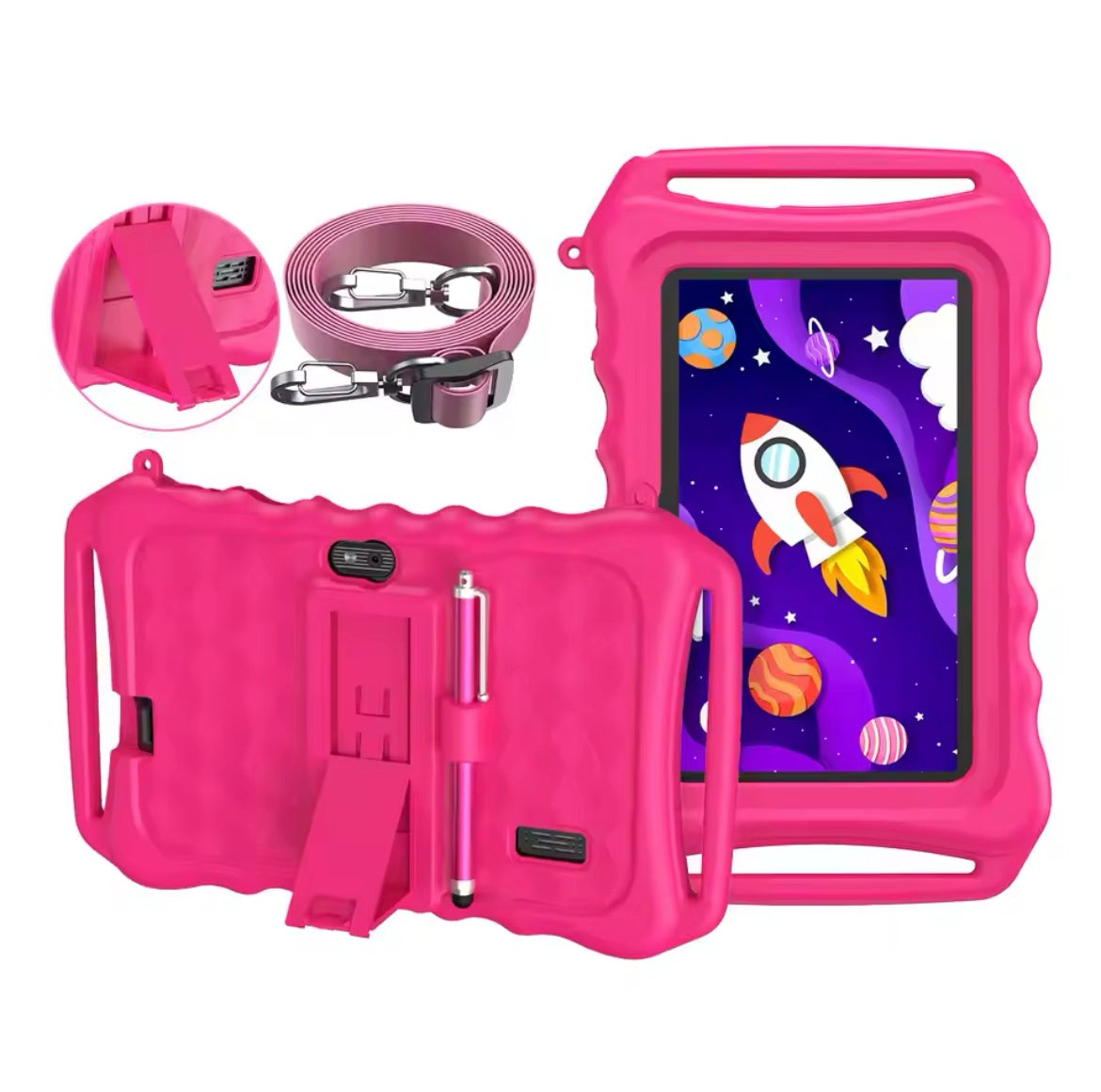 DEPLAY Kids Tablet SMART (7-8'') - Blauw - Rood - Roze