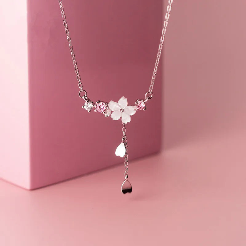 Cherry Blossom Oorbellen & Ketting