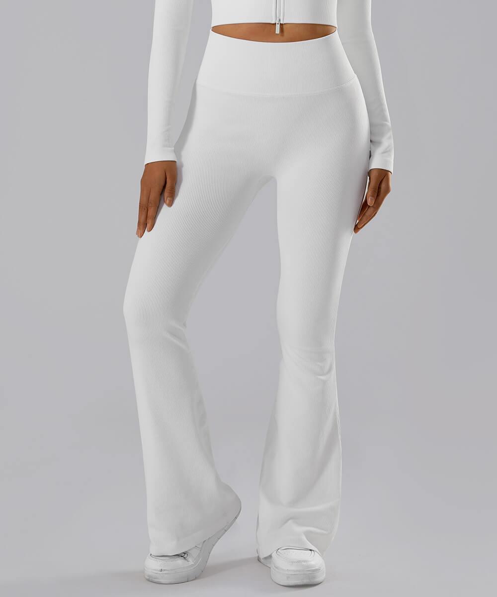 Comfortabel Stevige geribbelde uitlopende naadloze broek Nu 20% korting!
