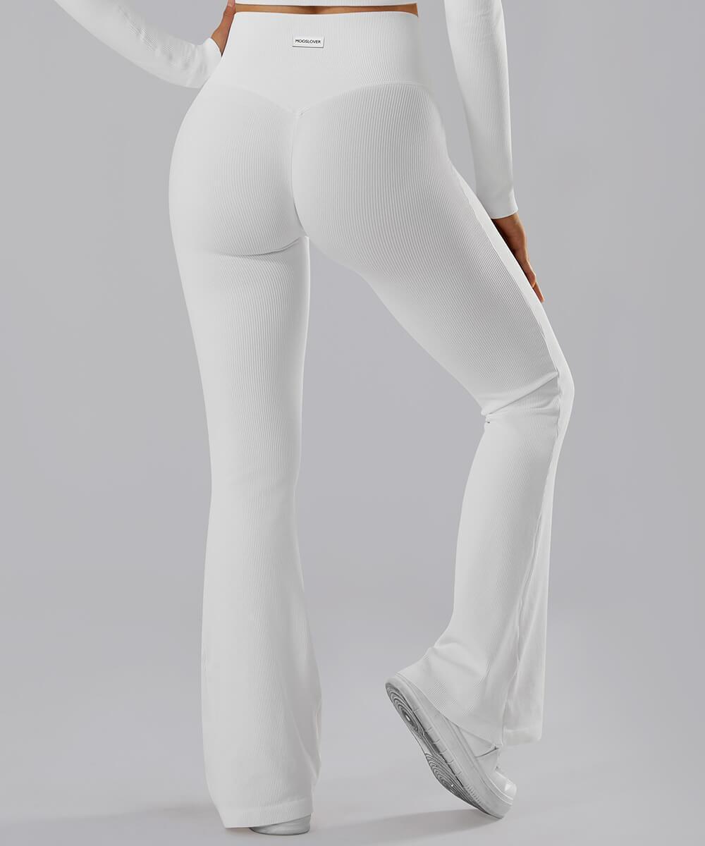 Comfortabel Stevige geribbelde uitlopende naadloze broek Nu 20% korting!