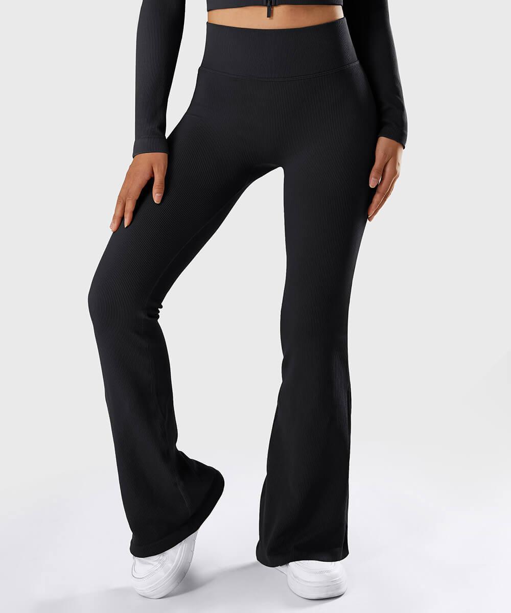 Comfortabel Stevige geribbelde uitlopende naadloze broek Nu 20% korting!